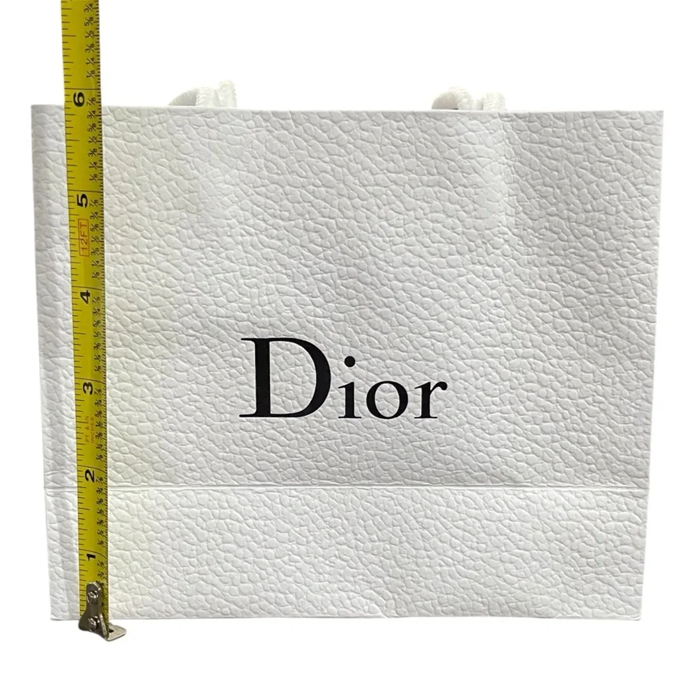 DIOR White Paper Bag 7”x3”x6”